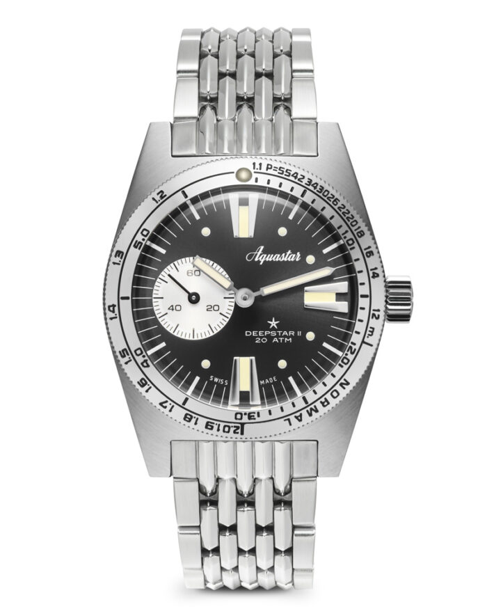 Aquastar Deepstar II - Vintage Black on stainless steel BOR bracelet - Image 2