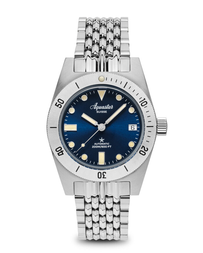 Aquastar Model 60 Steel Blue complete strap/bracelet package - Image 1